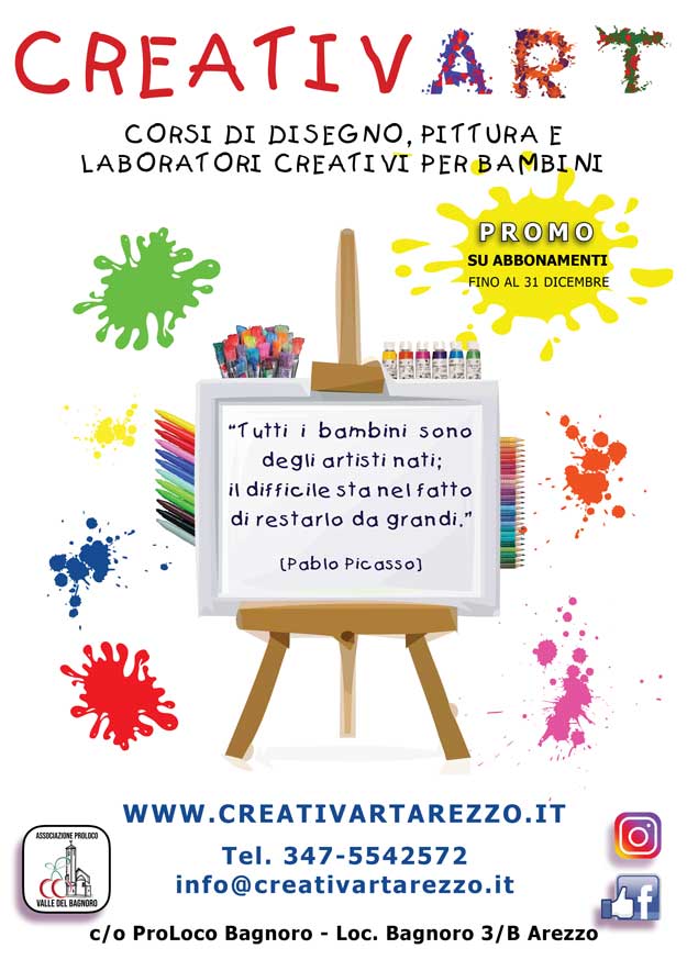 DISEGNO PITTURA LABORATORI BAMBINI BAGNORO CILIEGIA